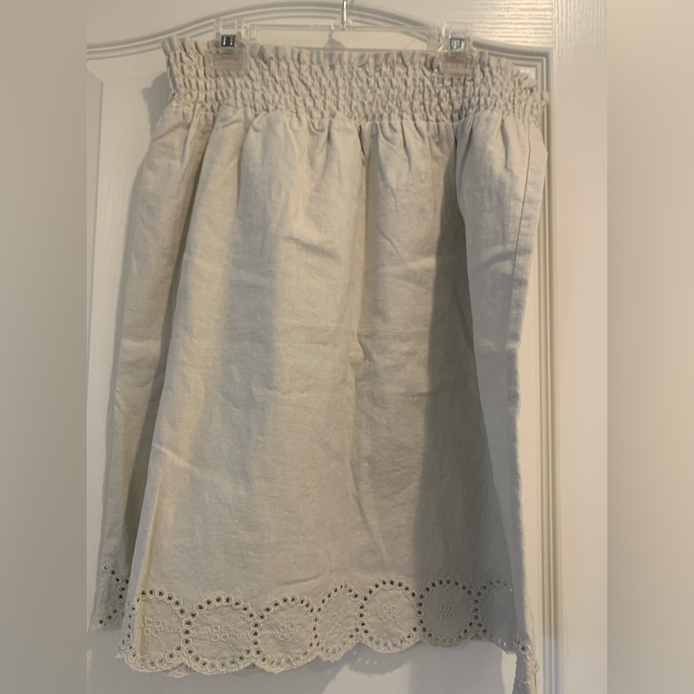NWOT Linen cream colored skirt